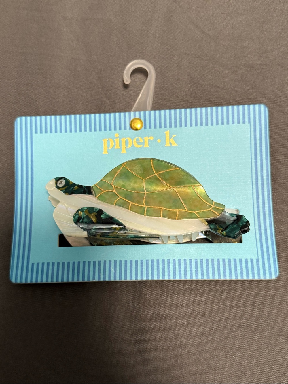 piper•k Green Turtle Hair Claw Clip - NWT
